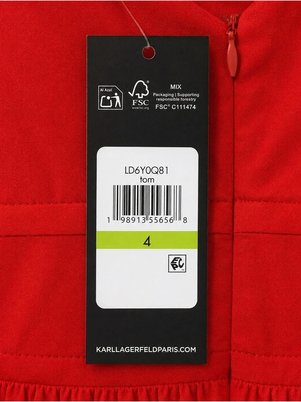 Karl Lagerfeld Red Sleeveless Dress NWT